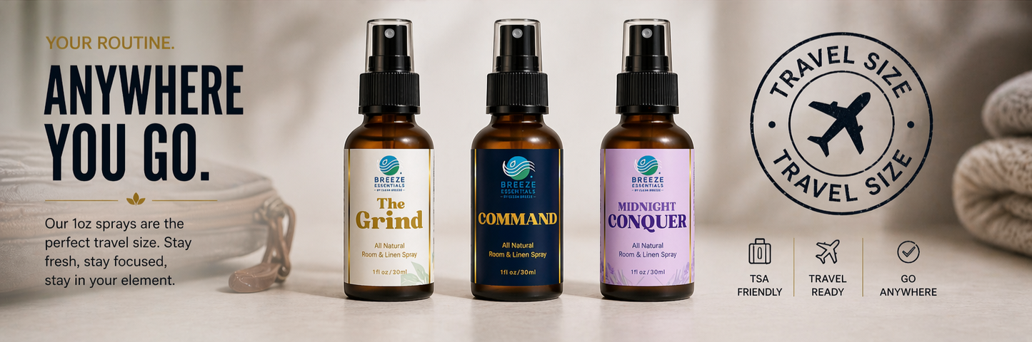 The Grind Room & Linen Spray 1oz -Active Odor Eliminator Spray, Furniture Deodorizer Spray & Bathroom Odor Eliminator for Home and office - Essential Oil Infused