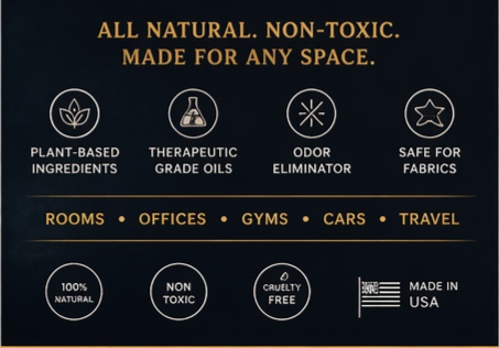 Command Room & Linen Spray -Masculine Home Fragrance , Air Freshener, Fabric Freshener, Car Spray, Room Freshener, Luxury Room Spray - 1oz Blend with Aromatherapy Essential Oils